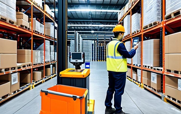 Supply Chain Transparency**

"A brightly lit, modern warehouse scene showcasing the tracking of goods via blockchain technology. A diverse group of workers in appropriate warehouse attire are scanning packages with QR codes. Digital overlays display transparent data flow and product origin information. Safe for work, appropriate content, fully clothed, professional, perfect anatomy, correct proportions, well-formed hands, natural body proportions, high resolution, detailed, realistic."

**